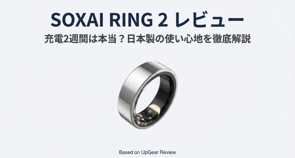 SOXAI RING 2の外観デザイン。シンプルで洗練されたシルバーのスマートリング。