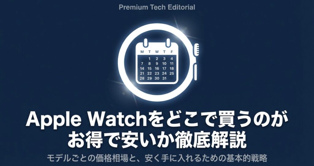 Apple Watchを安く手に入れるためのカレンダーとモデルごとの価格相場・戦略的購入ガイド