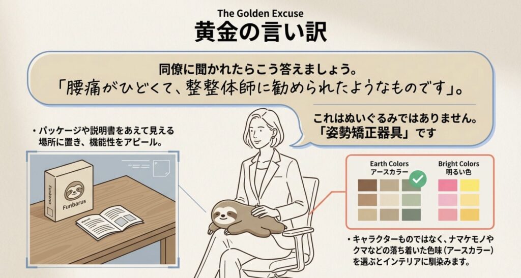 姿勢矯正器具としてパッケージを見せる対策とアースカラーの選び方