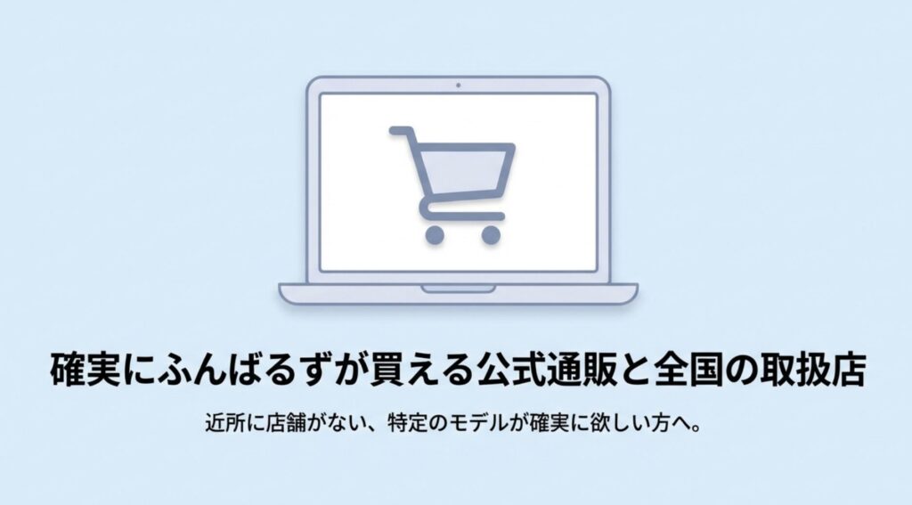確実にふんばるずを手に入れるためのオンラインショップ活用イメージ
