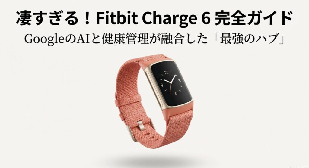Fitbit Charge 6の完全ガイド。GoogleのAIと健康管理が融合した最強のハブとなるスマートトラッカーのアイキャッチ画像。