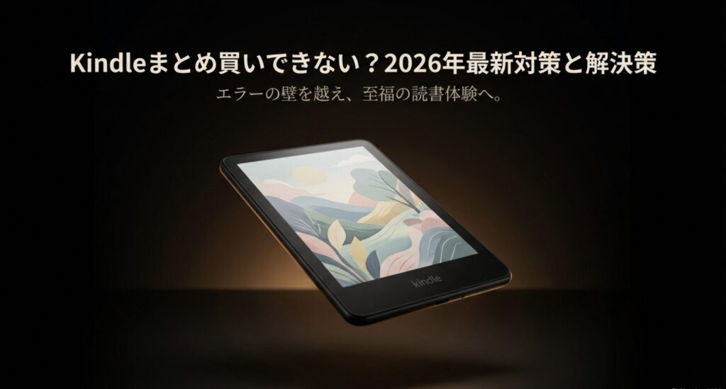 Kindleでまとめ買いができない問題の解決策と2026年最新対策のタイトルスライド