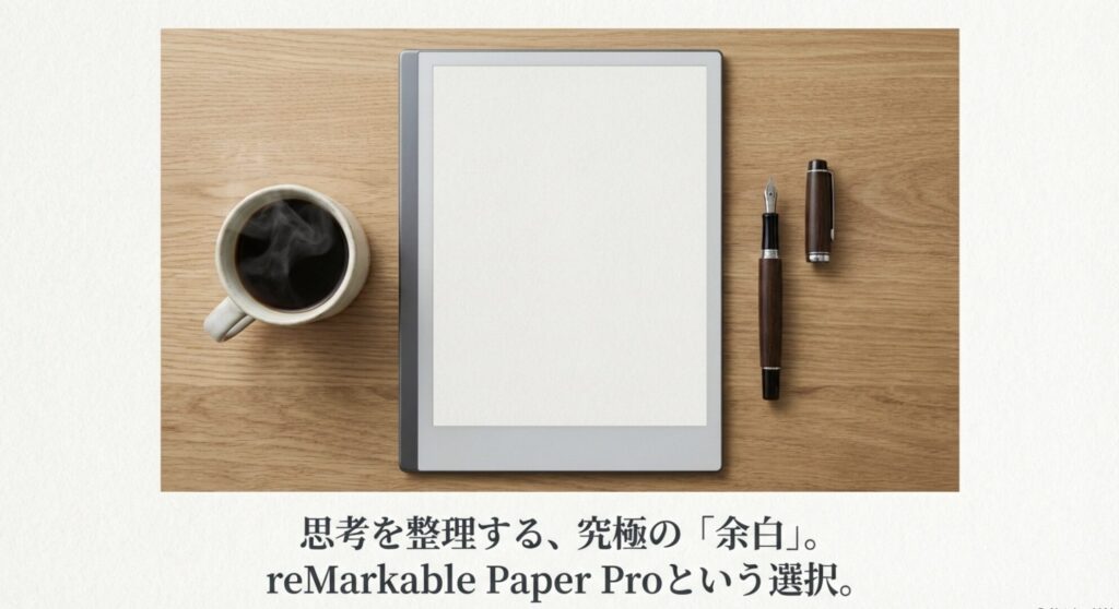 思考を整理する究極の余白 reMarkable Paper Proという選択を示したアイキャッチ画像
