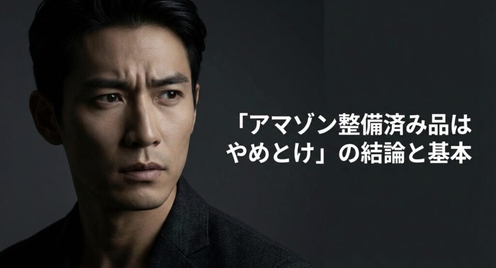 Amazon整備済み品はやめとけと言われる理由の結論と基本を解説する画像