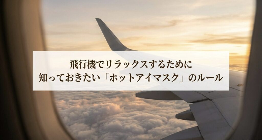 飛行機でリラックスするために知っておきたいホットアイマスクの機内持ち込みルール