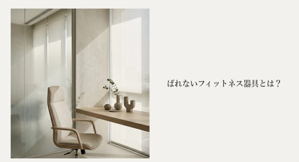 ばれないフィットネス器具とは？オフィスのデスクと椅子のイメージ