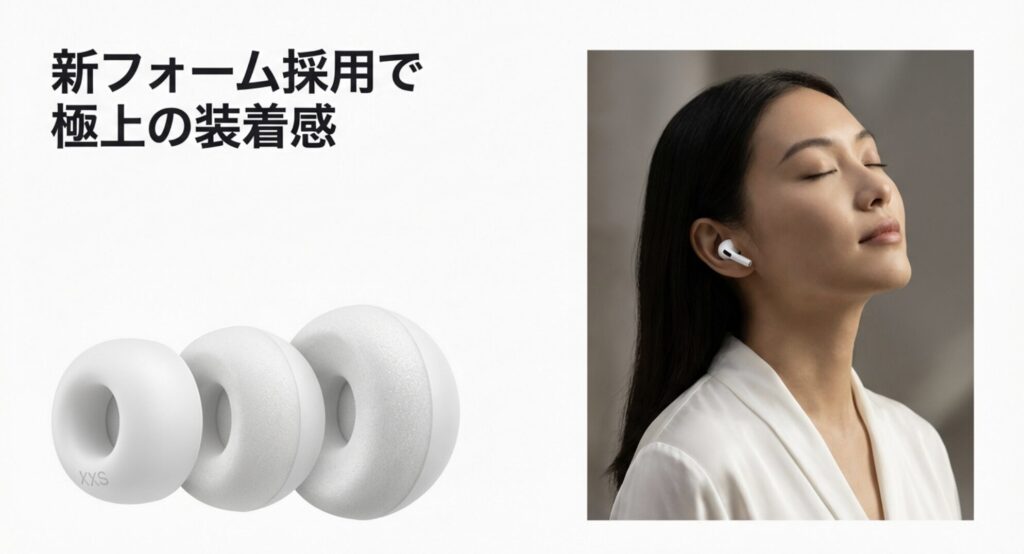 新フォーム採用で極上の装着感