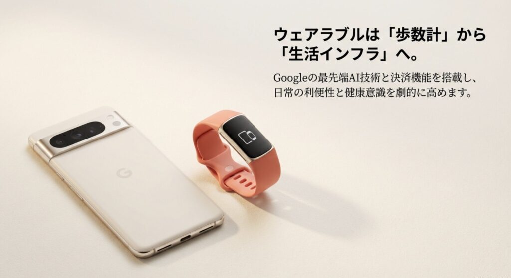 ウェアラブル端末は歩数計から生活インフラへ。Googleの最先端AI技術と決済機能を搭載したFitbit Charge 6の解説。