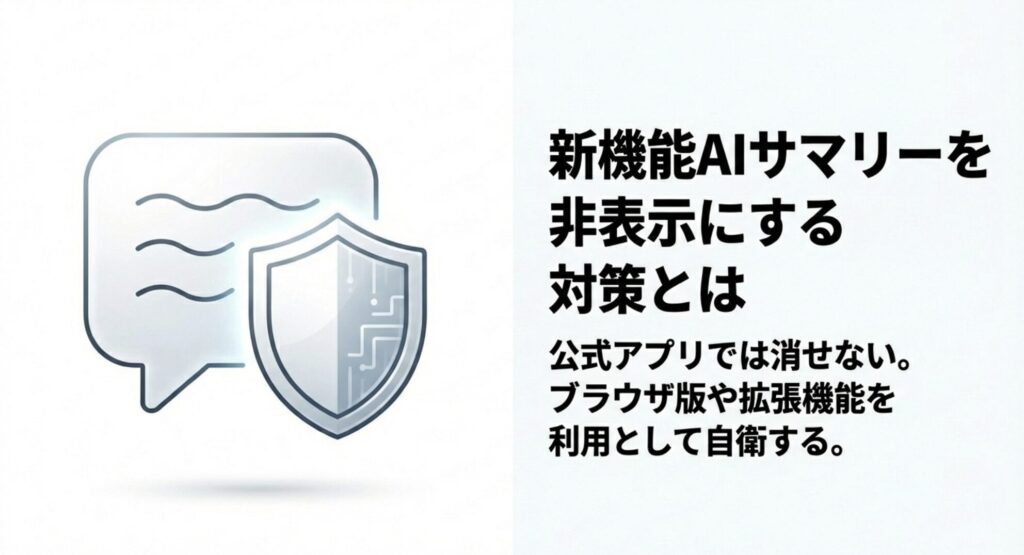 YouTubeの新機能であるAIサマリーを非表示にするための対策イメージ