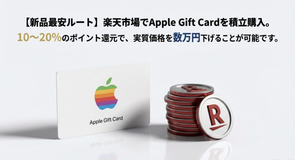楽天市場でのApple Gift Card積立購入による10〜20%のポイント還元イメージ