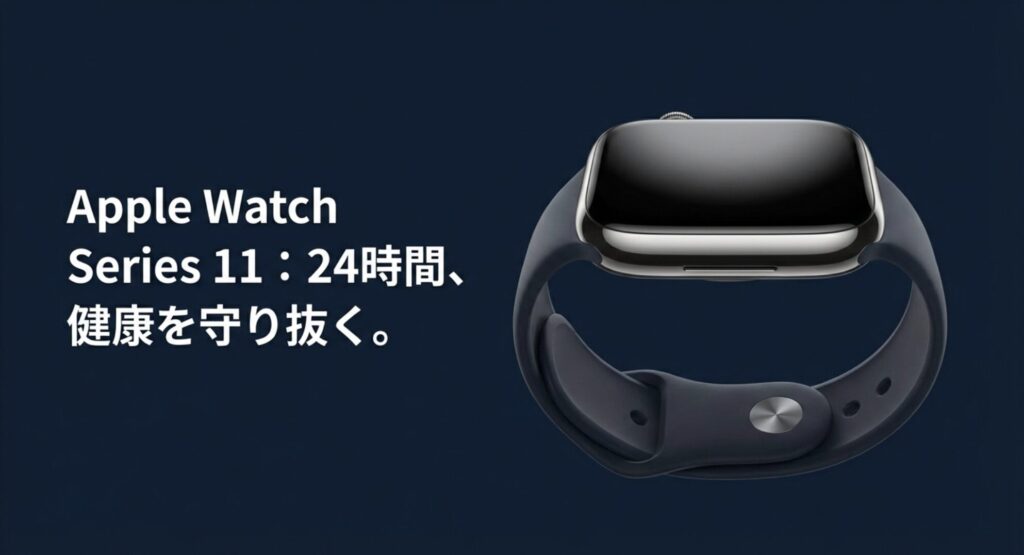 洗練されたデザインのApple Watch Series 11の本体画像スライド