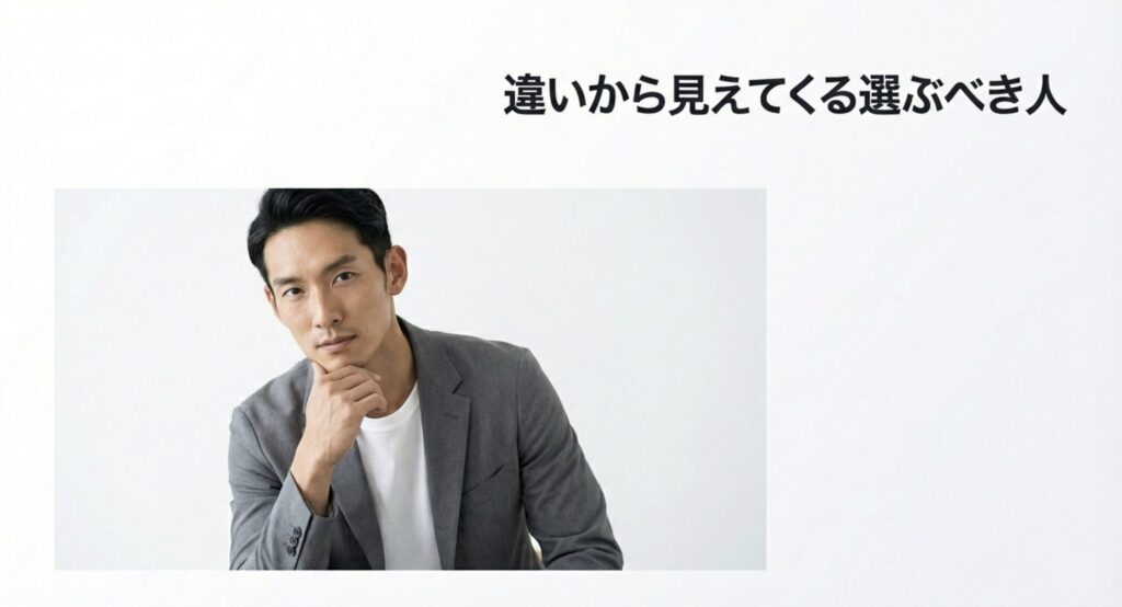 違いから見えてくる選ぶべき人