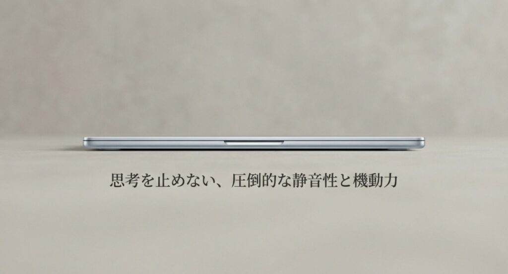 思考を止めない、圧倒的な静音性と機動力というMacBook Air M4のメリット
