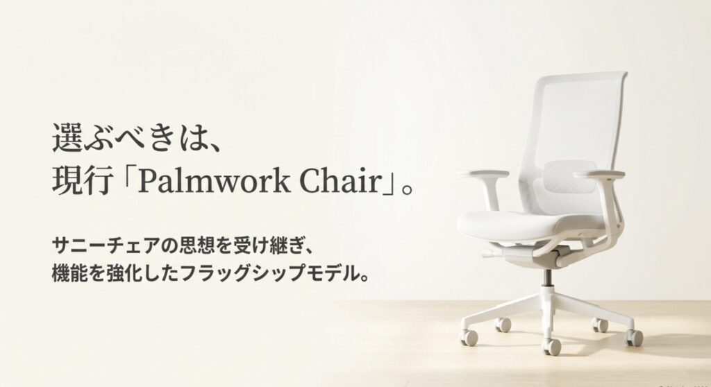 サニーチェアの思想を受け継ぎ機能を強化したフラッグシップモデル「Palmwork Chair」