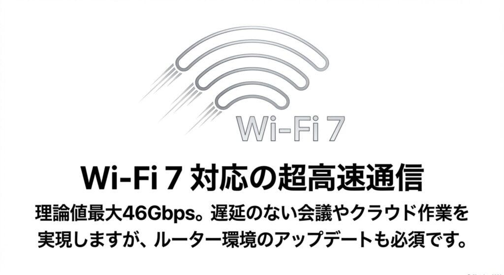 MacBook Air M5で期待されるWi-Fi 7対応による最大46Gbpsの高速通信