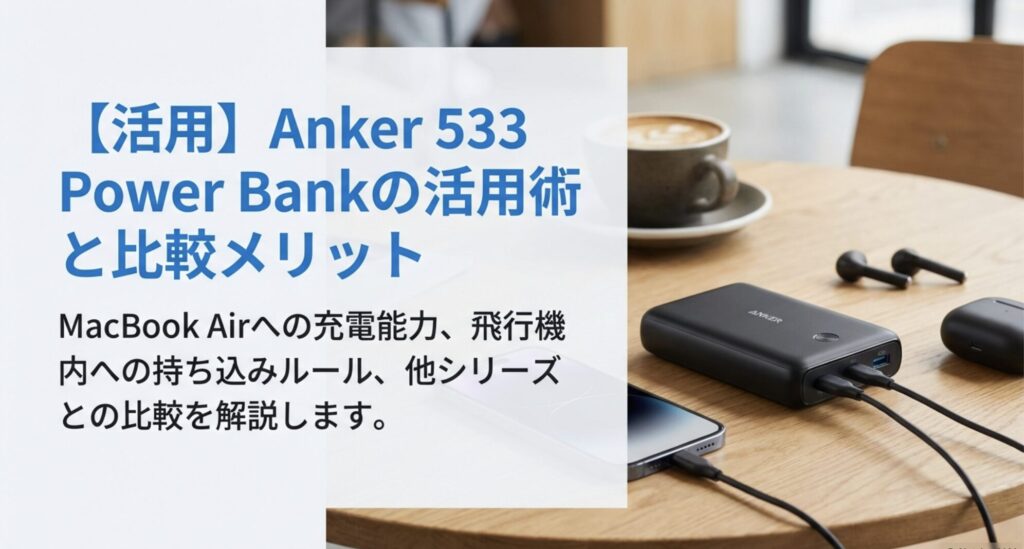Anker 533 Power Bankの活用術と比較メリットの表紙