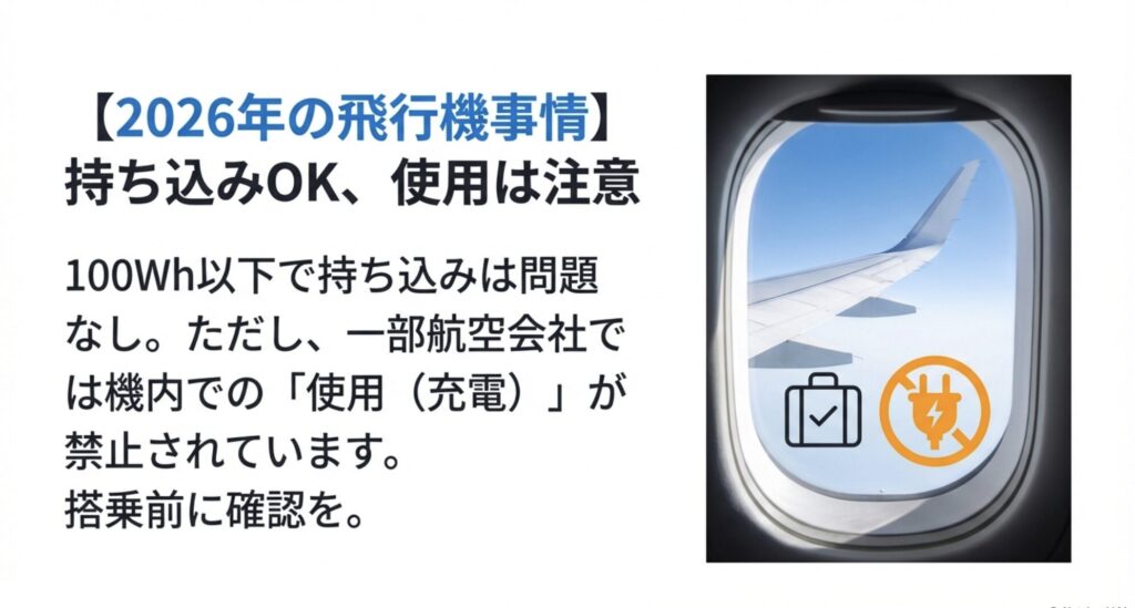 飛行機の窓と持ち込みOK・充電NGのアイコン