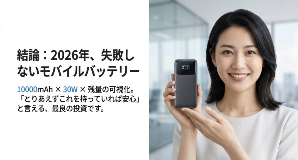 Anker 533 Power Bankの結論スライド