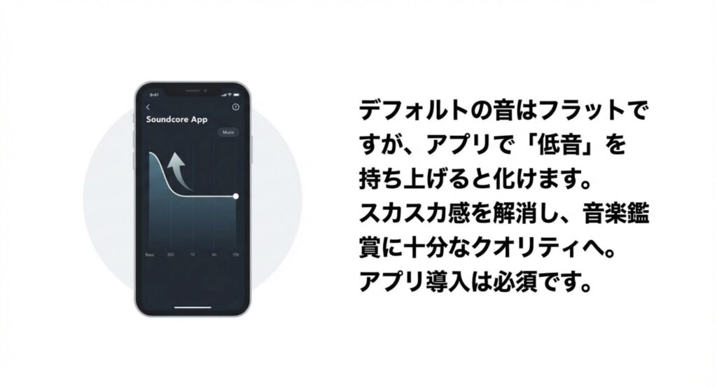 Soundcoreアプリのイコライザー設定