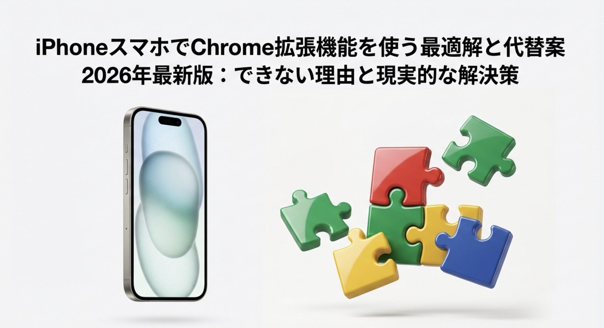 iPhoneスマホでChrome拡張機能を使う最適解と代替案のアイキャッチ画像