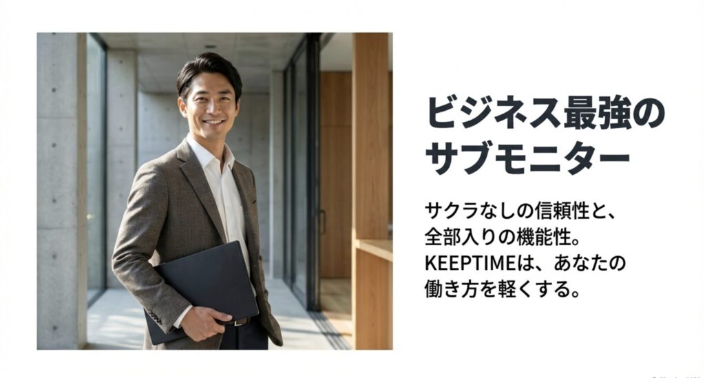 KEEPTIME モバイルモニター 評判まとめ ビジネス最強のサブモニター 働き方を軽くする
