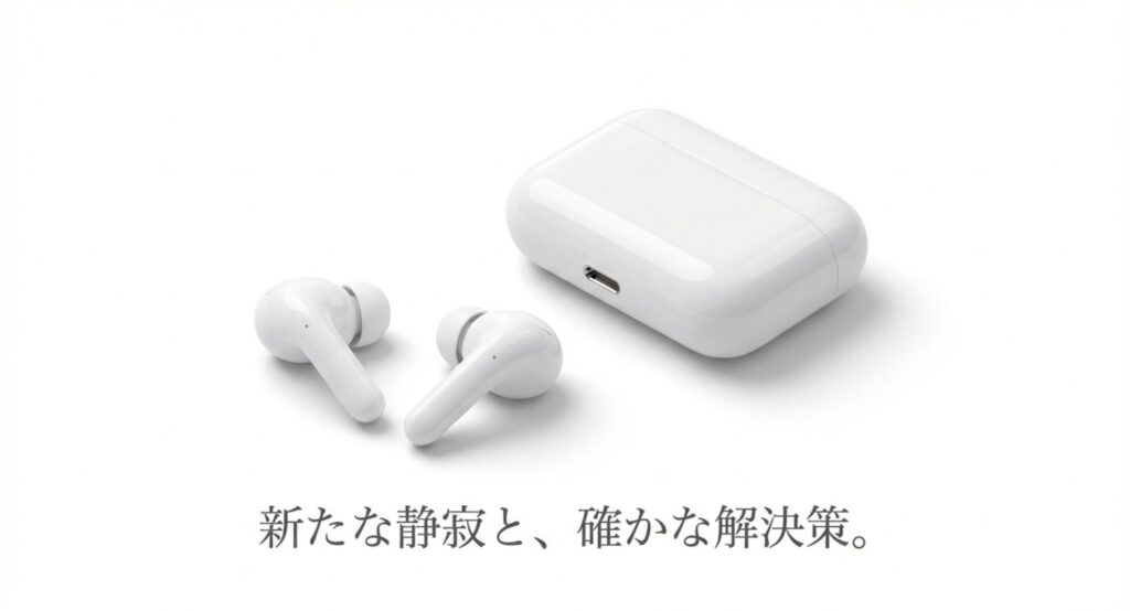 AirPods Proのザーザー音の原因と直し方を解説するスライド画像