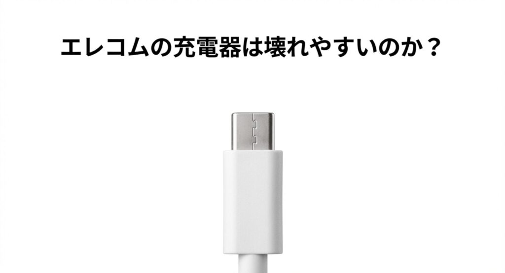 エレコムの充電器は壊れやすいのか?について解説するアイキャッチ画像