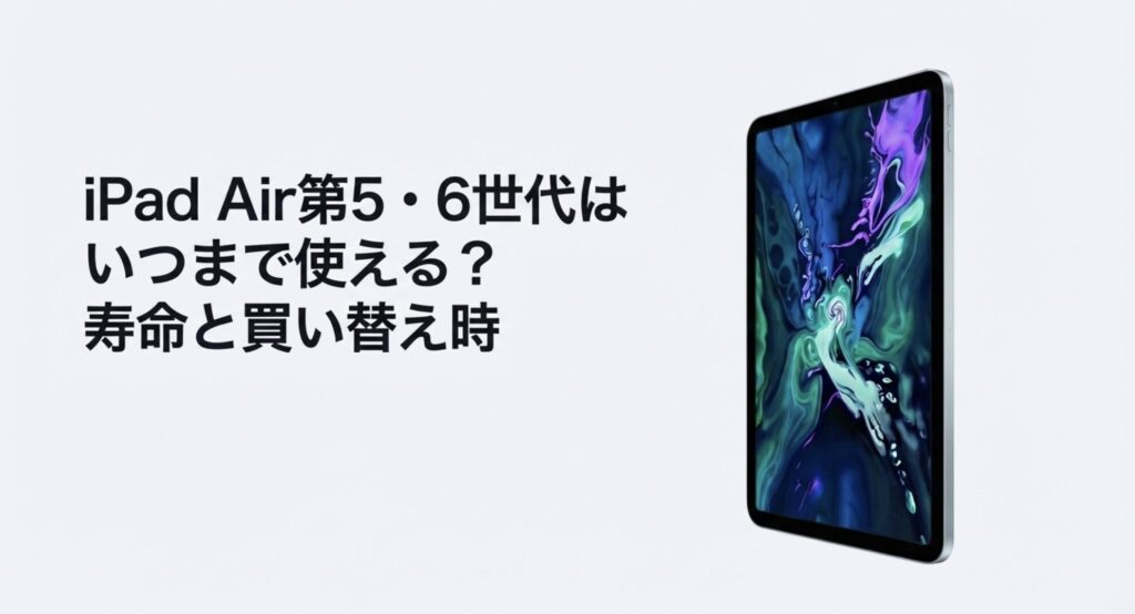 iPad Air第5・6世代の寿命と最適な買い替えタイミングについて解説するタイトル画像