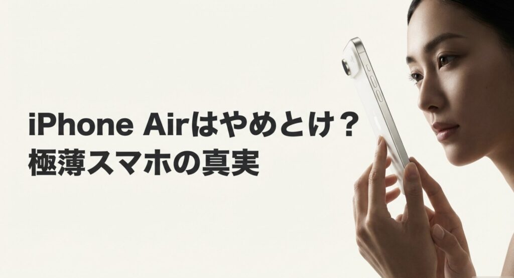 iPhone Airの真実とやめとけと言われる理由を解説したスライド表紙