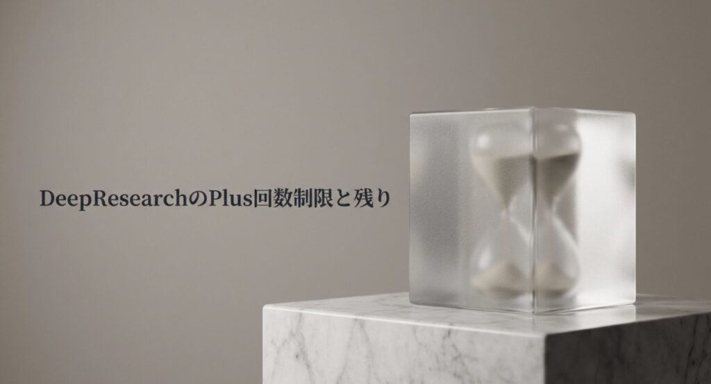 DeepResearchのPlus回数制限と残り