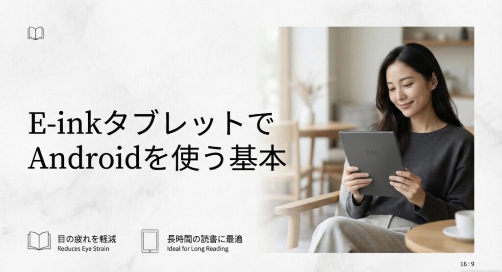 E-inkタブレットでAndroidを使う基本と目の疲れを軽減するメリット