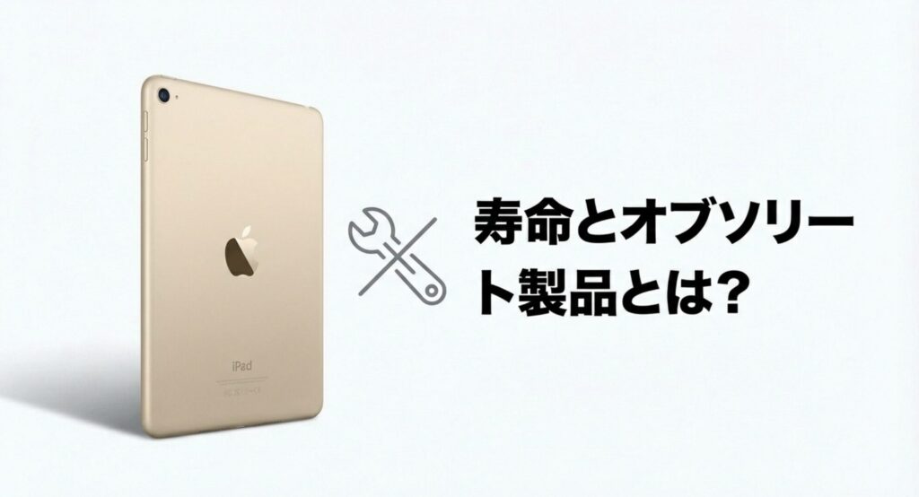 iPad mini 4の現状と、Appleのサポートが終了するオブソリート製品についての解説スライド