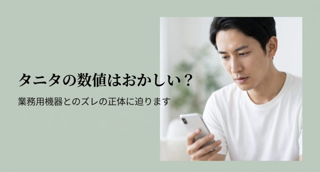 タニタの数値はおかしい？業務用機器とのズレの正体に迫ります。