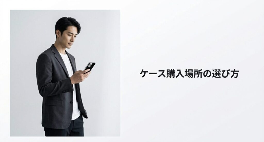 失敗しないAirPodsケースの購入場所と選び方をスマートフォンで確認している様子