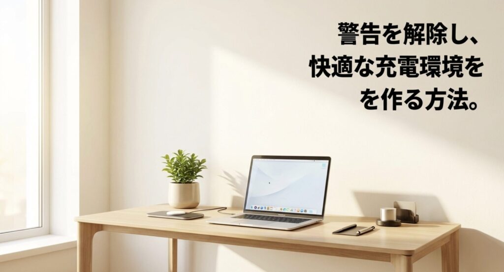 低速充電の警告を解除し、快適な充電環境を作る方法を解説するスライド