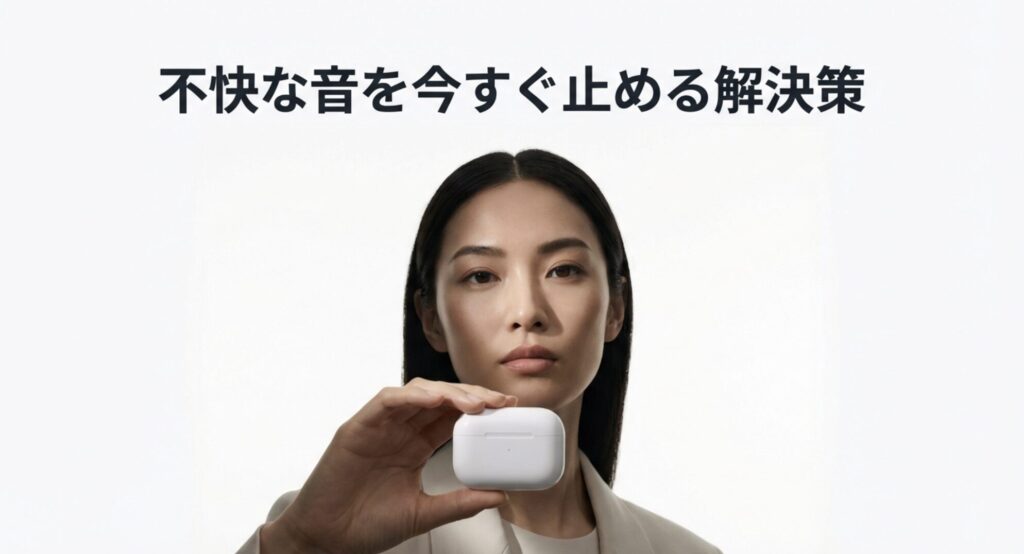 パソコンとスマートフォンを見比べて悩む男性と、BluetoothオフやAndroid併用も原因にというテキスト