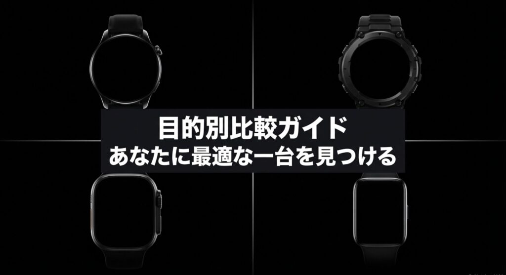 ライフスタイルに合わせたAmazfitの目的別比較ガイドのスライド
