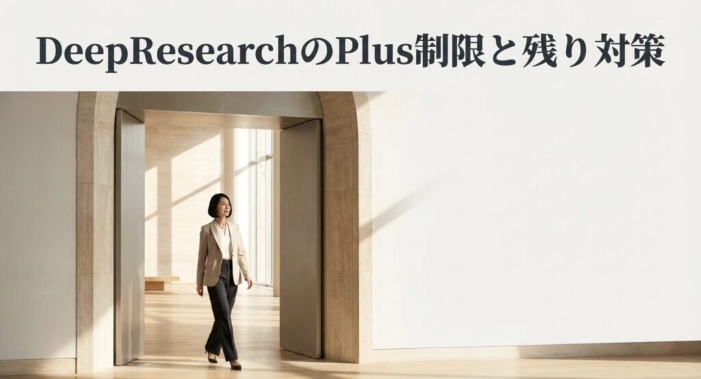 DeepResearchのPlus制限と残り対策