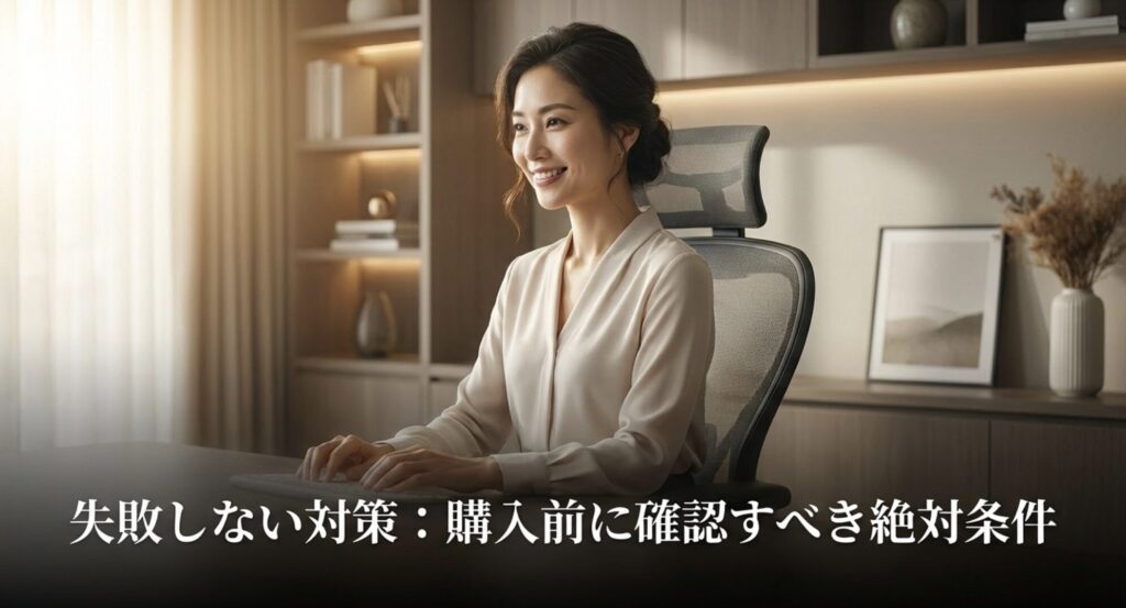 エルゴヒューマンプロ2で失敗しないために購入前に確認すべき絶対条件の解説画像