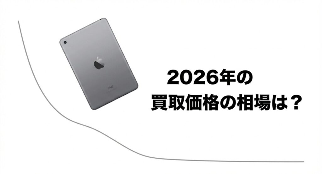 2026年時点でのiPad mini 4の買取価格や市場価値の相場をまとめたスライド