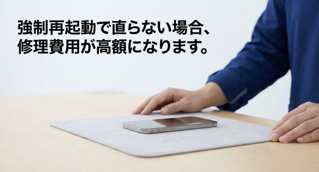 強制再起動で直らないLiDAR故障の場合、修理費用が高額になる可能性があることを警告するスライド