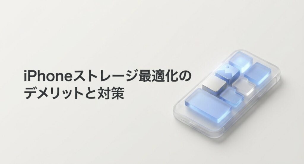 iPhoneストレージ最適化のデメリットに対する具体的な対策の見出し画像