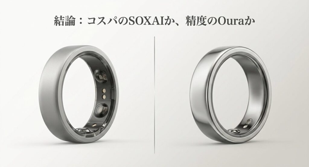 2つの異なるデザインのスマートリングが並んでいる画像