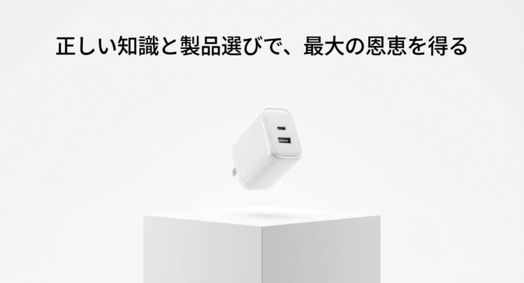 正しい知識と製品選びで最大の恩恵を得ることを伝える総括の画像