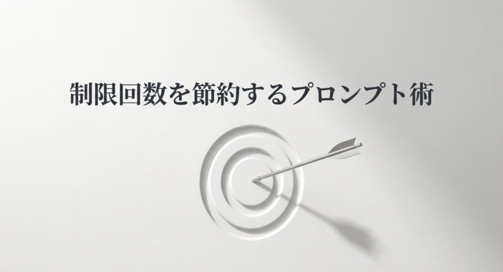制限回数を節約するプロンプト術