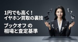 1円でも高く売るためのブックオフイヤホン買取の裏技と査定基準を解説するスライド表紙