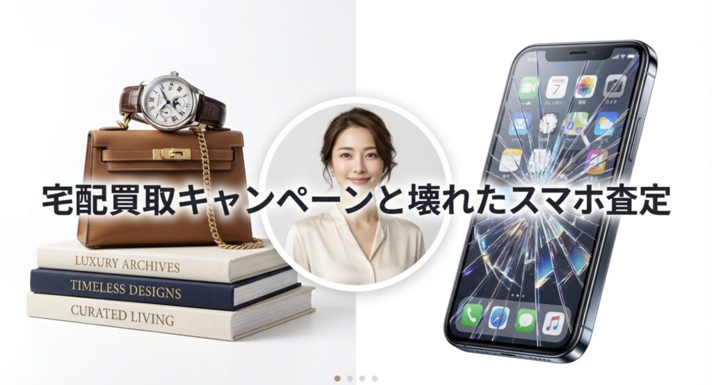 画面が割れたスマートフォンの買取査定イメージ