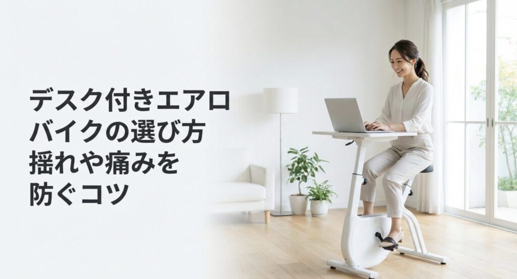 デスク付きエアロバイクの選び方 揺れや痛みを防ぐコツ
