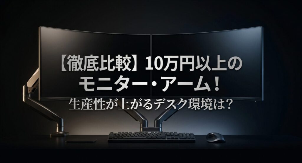 10万円以上のハイエンドモニターとアームを比較し生産性が上がるデスク環境を提案するタイトル画像