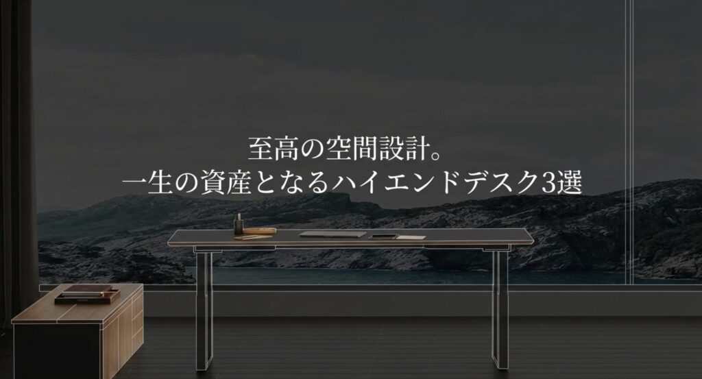 至高の空間設計。一生の資産となるハイエンドデスク3選